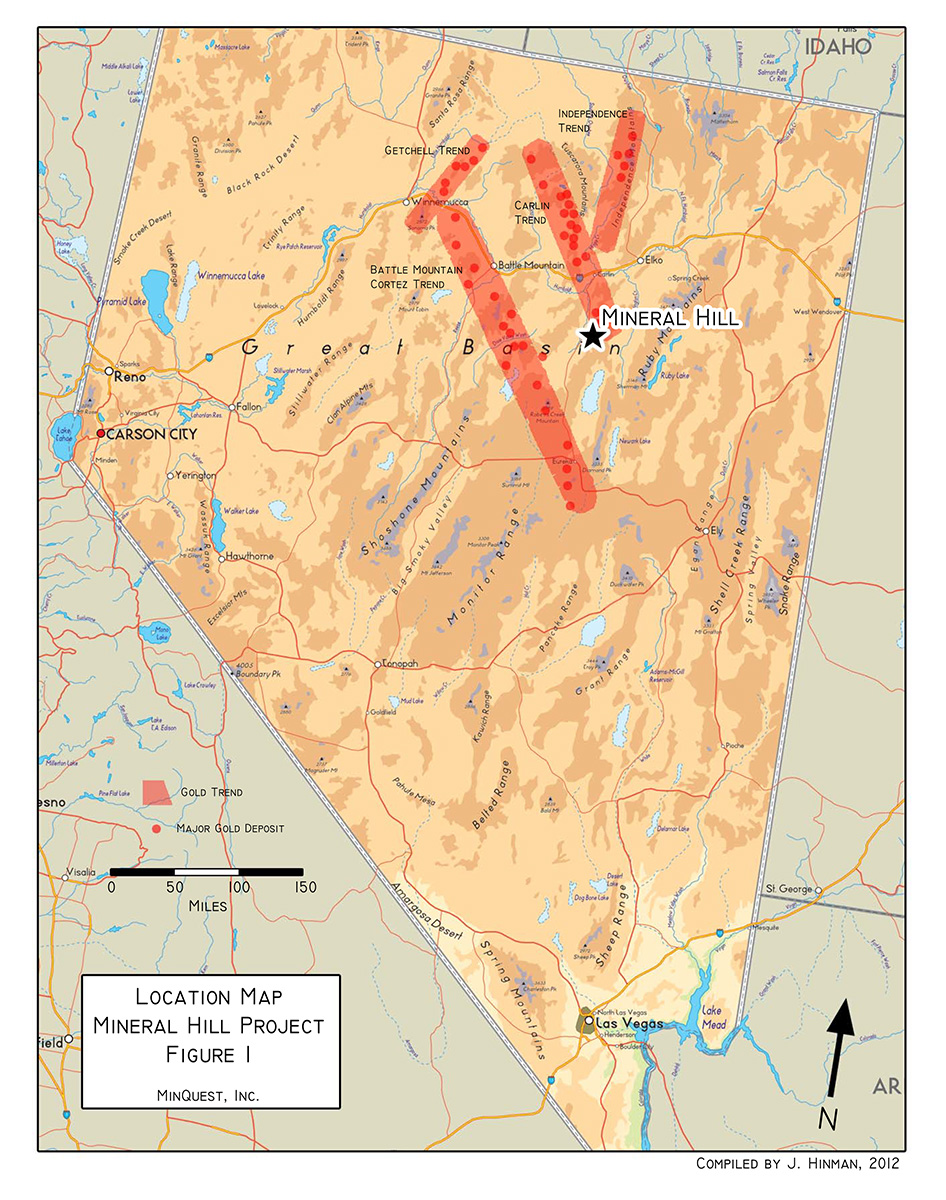 Mineral Hill Project Location Map (Figure 1)